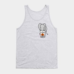 Small Vampire Elephant with Halloween Horror Card Tank Top